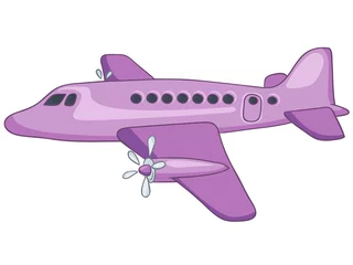 Photo sur Plexiglas Avion, ballon Avion de dessin animé