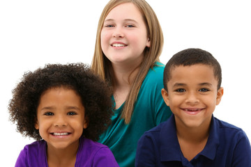Multi-racial Family Portrait Children Only