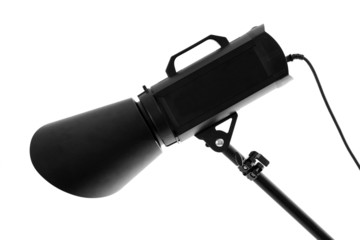 Studio flash  with background reflector