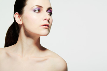 Fototapeta premium Beautiful woman with full makeup.