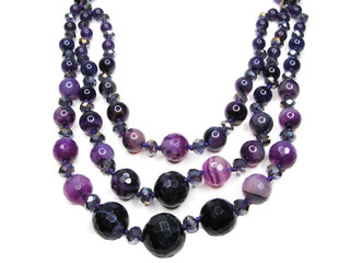 amethyst semiprecious crystals beads
