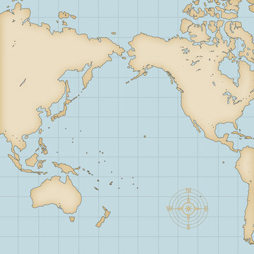 Fototapeta レトロな世界地図