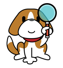Dog-Magnifying glass