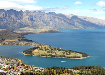 Fototapeta premium Lake Queenstown New Zealand