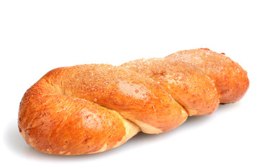 tasty sweet bun isolated on white