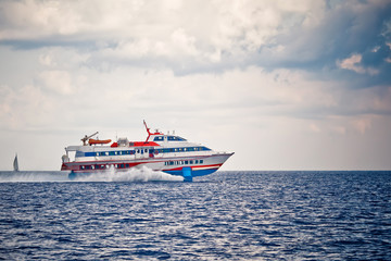 Ferry in open sea