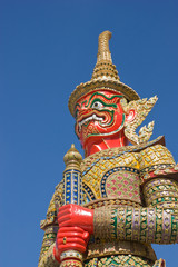 giant image around Thai temple