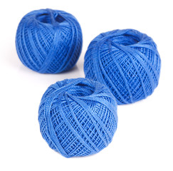 The coil of threads isolated on white background