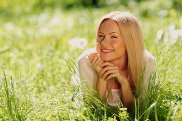 girl with dandelion