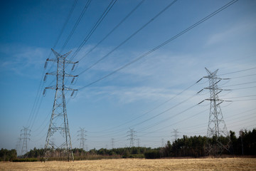 power pylons and wires