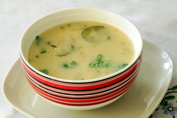 tasty soured cucumbers soup