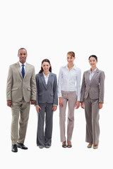 Fototapeta premium Business team smiling side by side