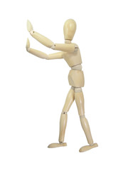 Stop Gesture Wood Puppet