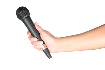 microphone in hand