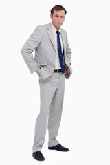 Businessman with hands in his pockets