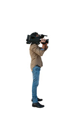 Cameraman isolated
