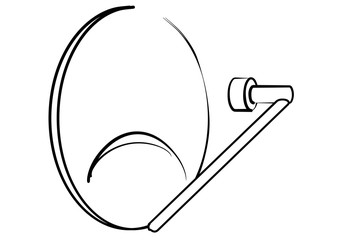 unglückliche Satellitenschüssel, analog