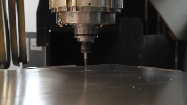 closeup of cnc punching