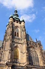 Fototapeta na wymiar historical tower in Prague in Czech Republic