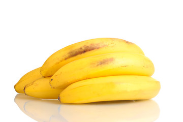 Bunch of bananas isolated on white