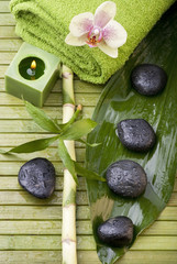 ambiente relax con orchidea e bambù