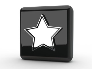 Button Stern schwarz