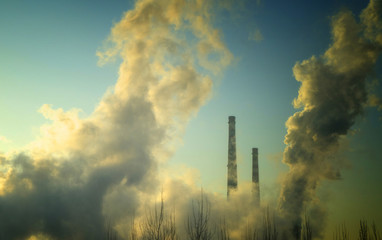 Obraz premium Pollution / Luftverschmutzung - Power Plant