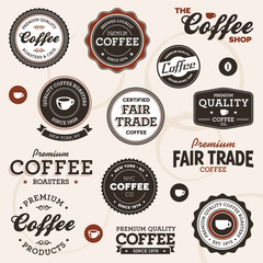Vintage coffee labels
