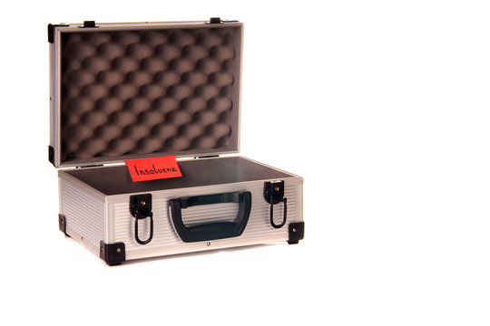 Insolvenz, Geld, Schulden, Koffer,