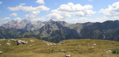 Marmolada and Gran Vernel from Eleven peak