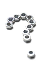 Bolt made of question mark