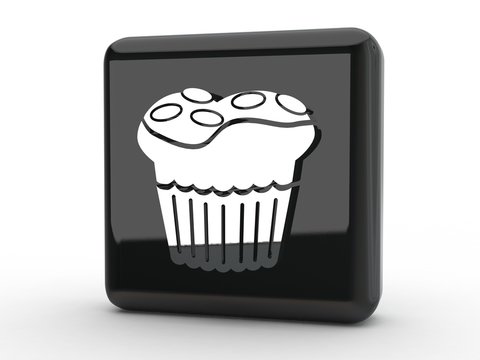 Button Muffin schwarz