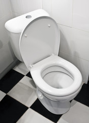 Closeup of toilet