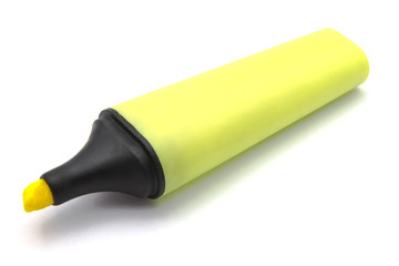 Yellow highlighter isolated on white