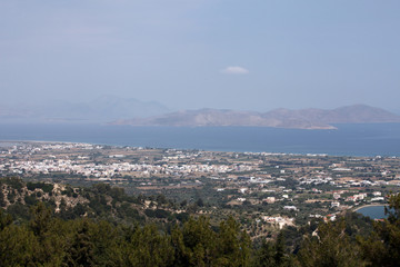 view from the village of Zia in the direction of Tigaki.