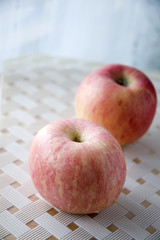 fresh apples on white