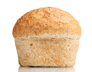 tasty white bread isolated on white