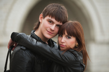 Happy young couple in love