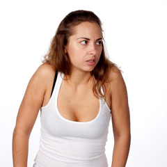 Fototapeta premium woman, portrait, studio, emotion