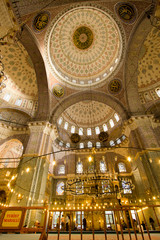 Fototapeta na wymiar Amazing interior arch detail inside Istanbul Mosque