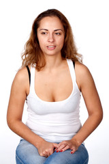 Fototapeta premium woman, portrait, studio, emotion
