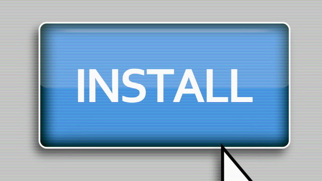 Cursor Clicks Install Button