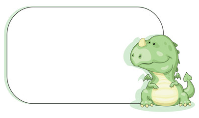 Cartoon dragon with copy space Vector eps 8