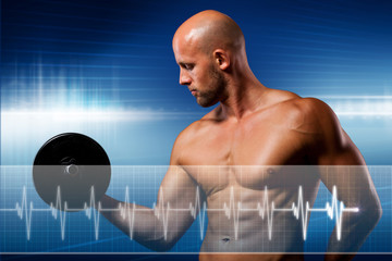 Sportler mit Belastungs-EKG