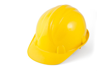 Yellow Hard Hat Isolated on White