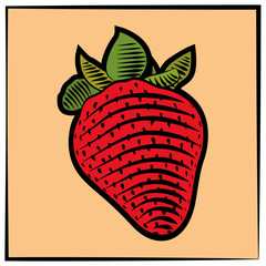 strawberry-engraving-color