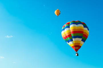 Fototapeta na wymiar Colorful fancy Balloon floating in the sky