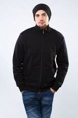 Young handsome man studio photo