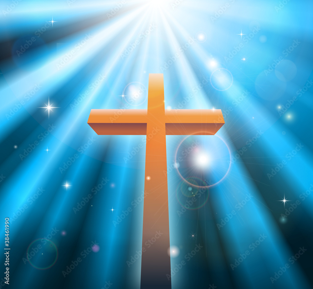 Poster christian religion cross