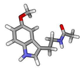 Melatonin sticks molecular model
